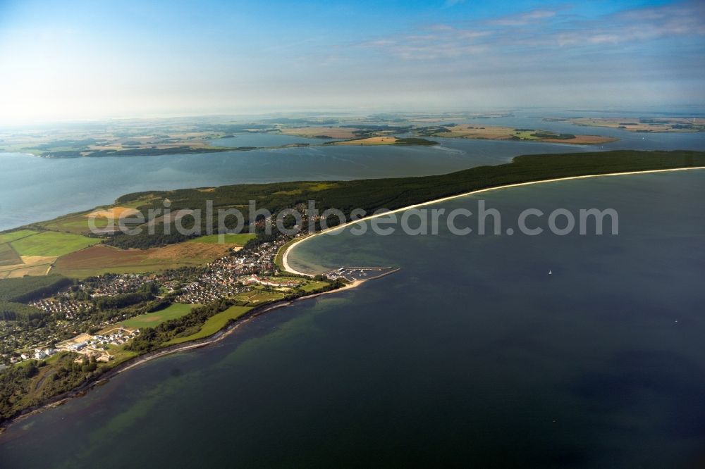 Aerial photograph Glowe - Townscape on the seacoast of the baltic sea at Ruegen in Glowe in the state Mecklenburg - Western Pomerania