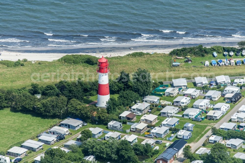 Aerial image Pommerby - Townscape on the seacoast of Baltic Sea in Falshoeft in the state Schleswig-Holstein