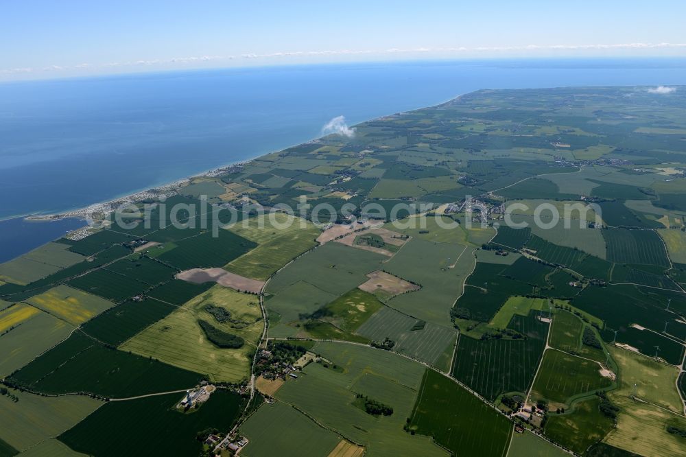 Aerial photograph Großenbrode - Townscape on the seacoast of Baltic Sea in Grossenbrode in the state Schleswig-Holstein