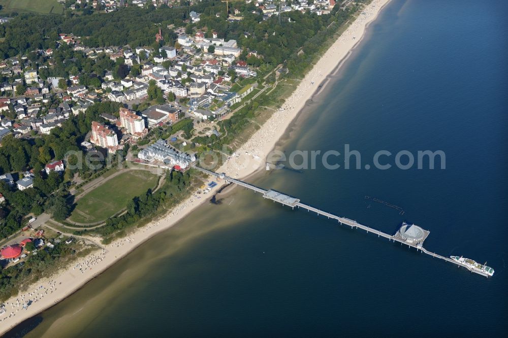 Heringsdorf from above - Townscape of Heringsdorf on the island usedom on the seacoast of the Baltic Sea in the state Mecklenburg - Western Pomerania