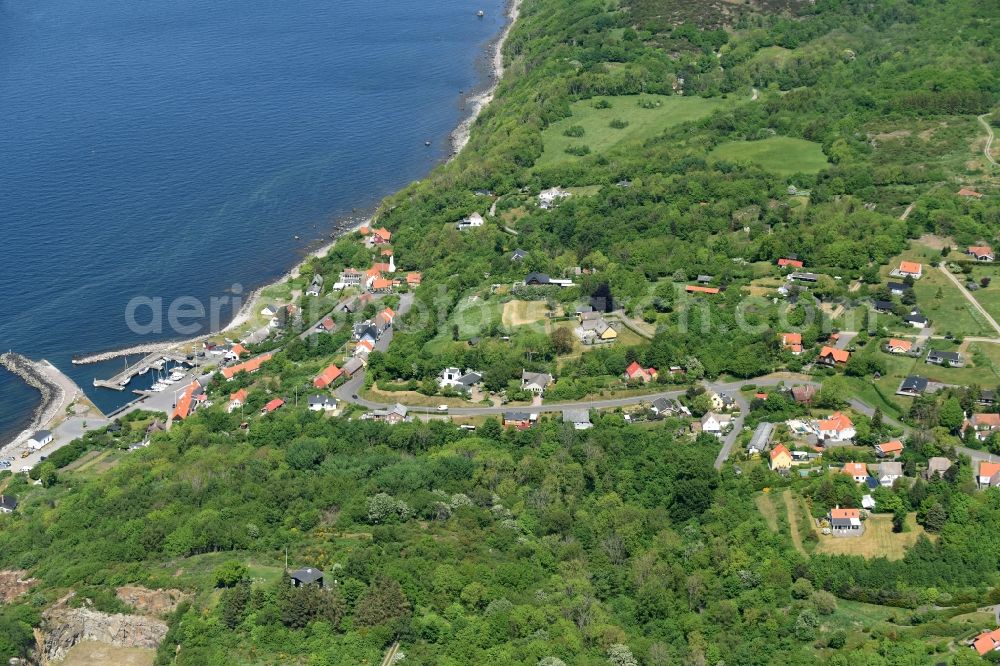 Aerial photograph Hasle - Townscape on the seacoast of Baltic Sea on Bornholm Island in Hasle in Region Hovedstaden, Denmark