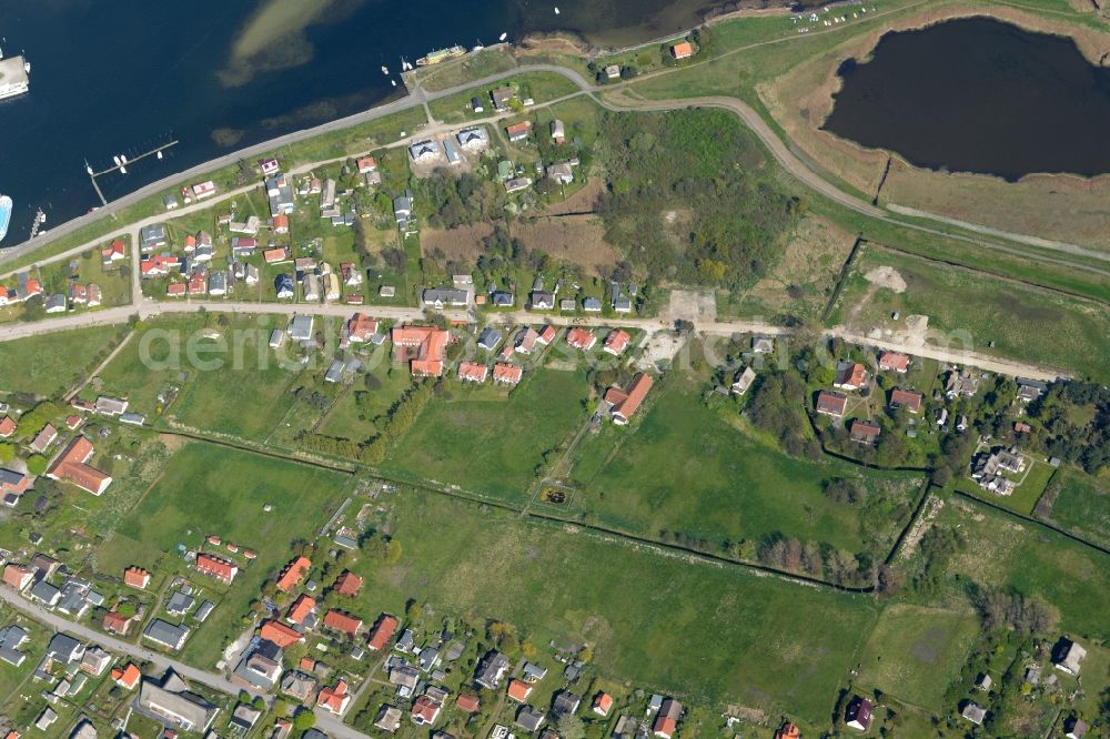 Insel Hiddensee from the bird's eye view: Townscape of Vitte on the seacoast of the Baltic Sea on the island Hiddensee in the state Mecklenburg - Western Pomerania