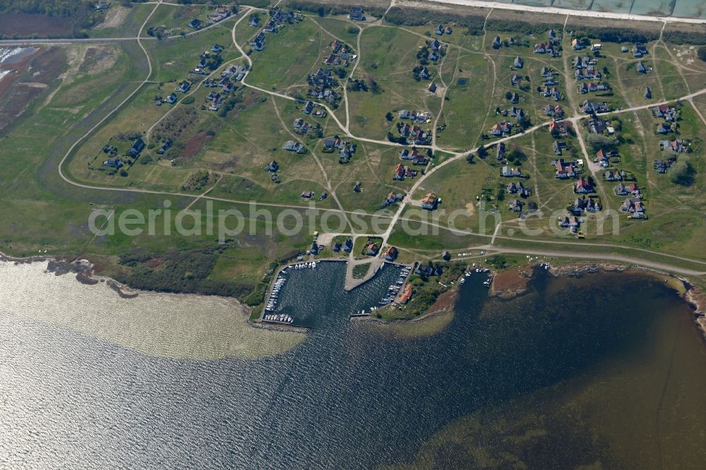 Aerial image Insel Hiddensee - Townscape of Vitte on the seacoast of the Baltic Sea on the island Hiddensee in the state Mecklenburg - Western Pomerania