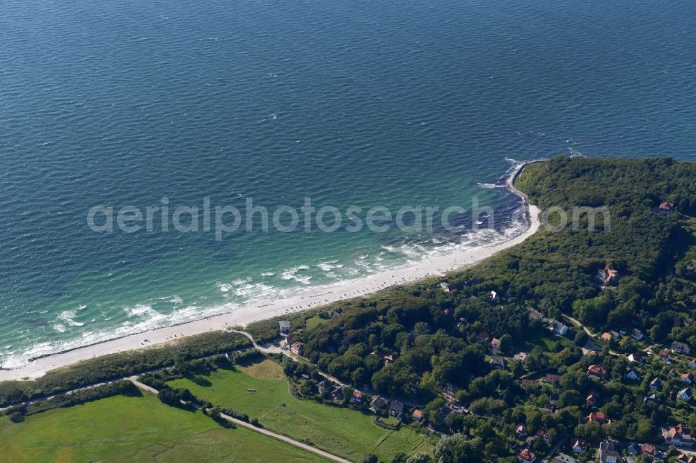 Aerial image Insel Hiddensee - Townscape of Kloster on the seacoast of the Baltic Sea on the island Hiddensee in the state Mecklenburg - Western Pomerania