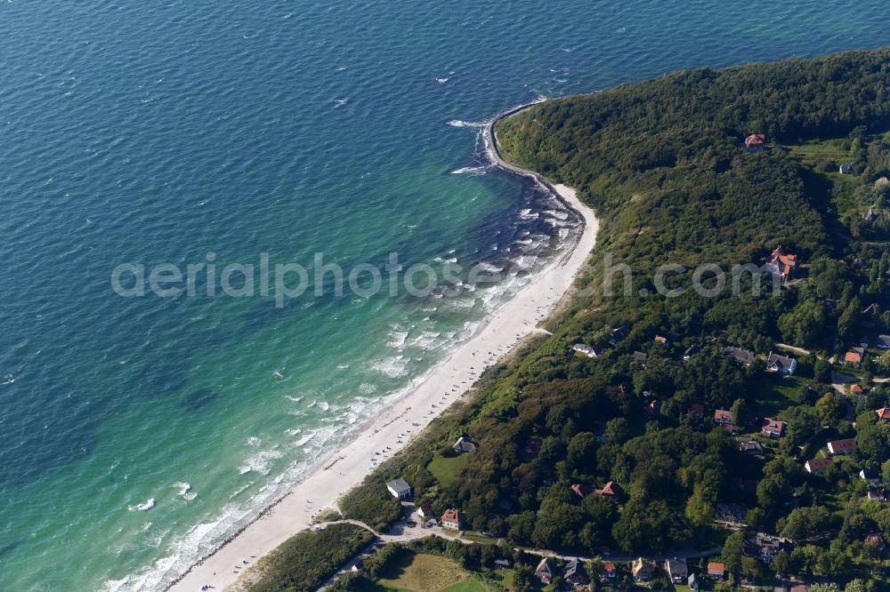 Aerial photograph Insel Hiddensee - Townscape of Kloster on the seacoast of the Baltic Sea on the island Hiddensee in the state Mecklenburg - Western Pomerania