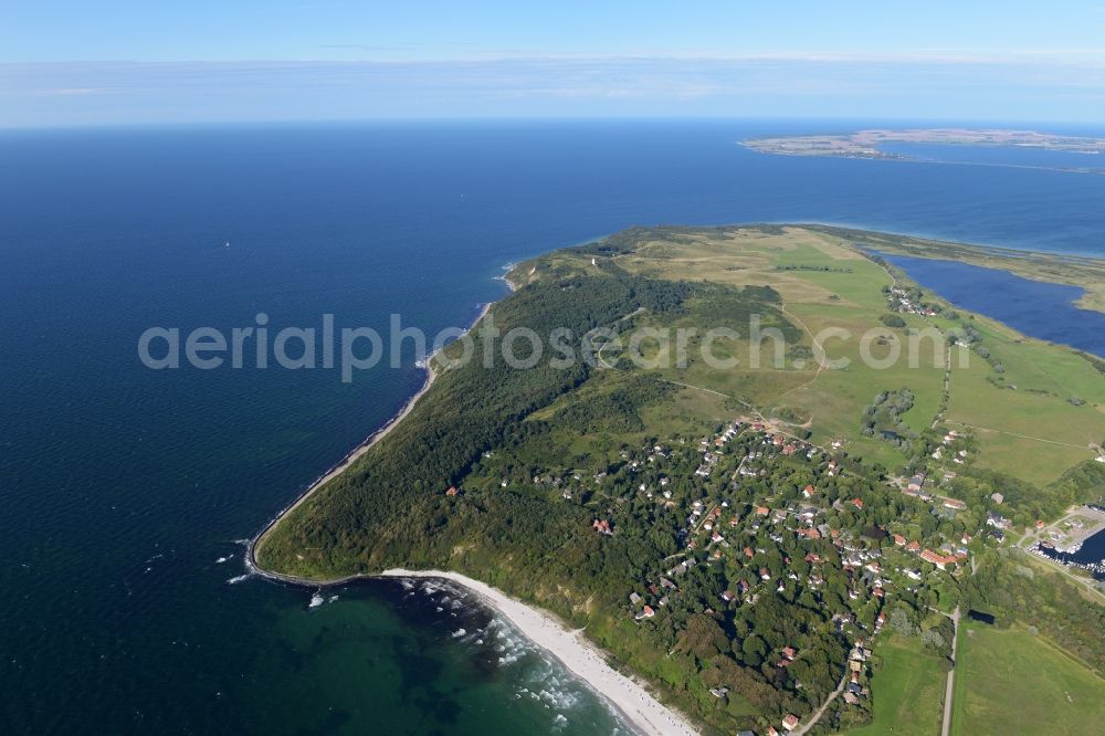 Aerial image Insel Hiddensee - Townscape of Kloster on the seacoast of the Baltic Sea on the island Hiddensee in the state Mecklenburg - Western Pomerania