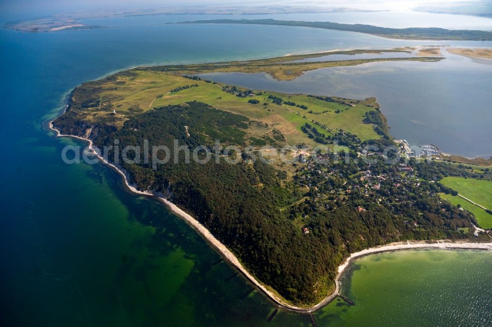 Aerial photograph Insel Hiddensee - Townscape of Kloster on the seacoast of the Baltic Sea on the island Hiddensee in the state Mecklenburg - Western Pomerania