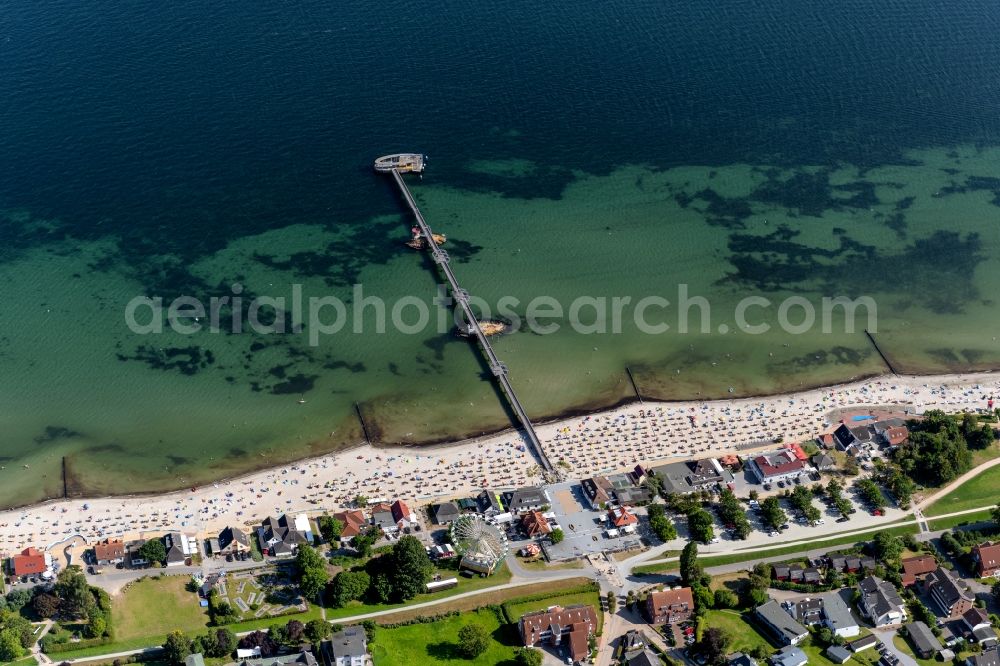 Aerial photograph Kellenhusen - Townscape on the seacoast of Baltic Sea in Kellenhusen in the state Schleswig-Holstein