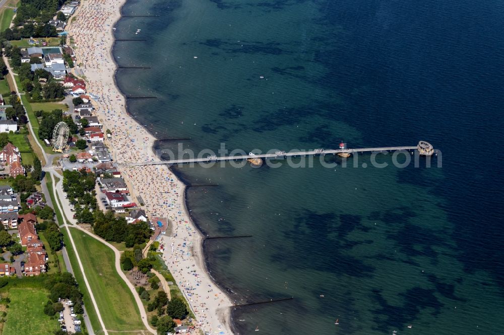 Kellenhusen from above - Townscape on the seacoast of Baltic Sea in Kellenhusen in the state Schleswig-Holstein