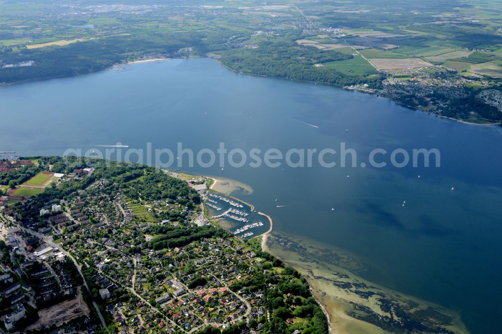 Aerial photograph Mürwik - Townscape on the seacoast of Baltic Sea in Muerwik in the state Schleswig-Holstein