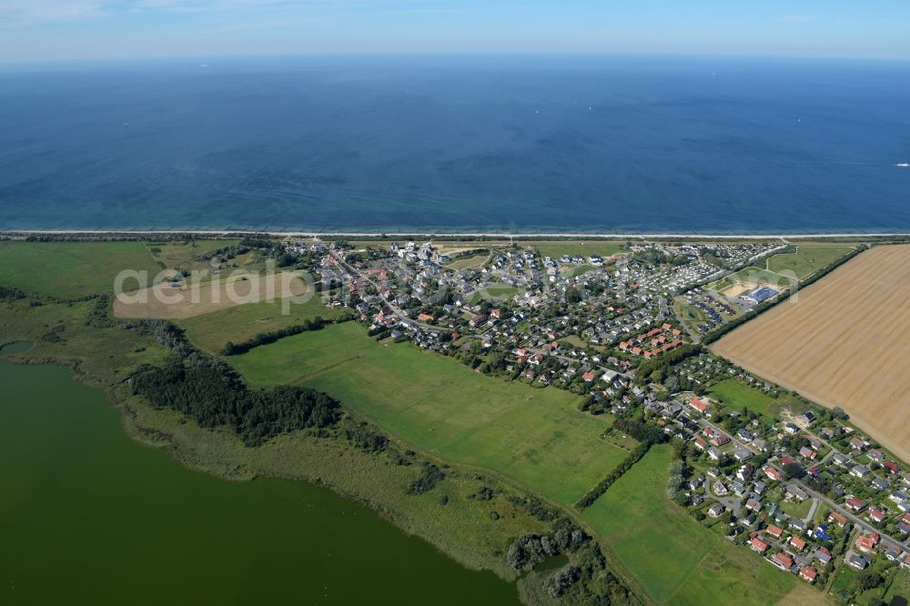 Börgerende-Rethwisch from above - Townscape on the seacoast of the Baltic Sea in the district Boergerende in Boergerende-Rethwisch in the state Mecklenburg - Western Pomerania