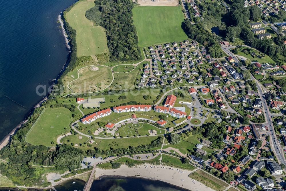 Aerial image Glowe - Townscape on the seacoast of baltic sea Ruegen in Glowe in the state Mecklenburg - Western Pomerania