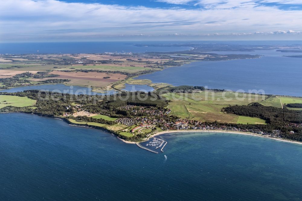 Glowe from above - Townscape on the seacoast of baltic sea Ruegen in Glowe in the state Mecklenburg - Western Pomerania