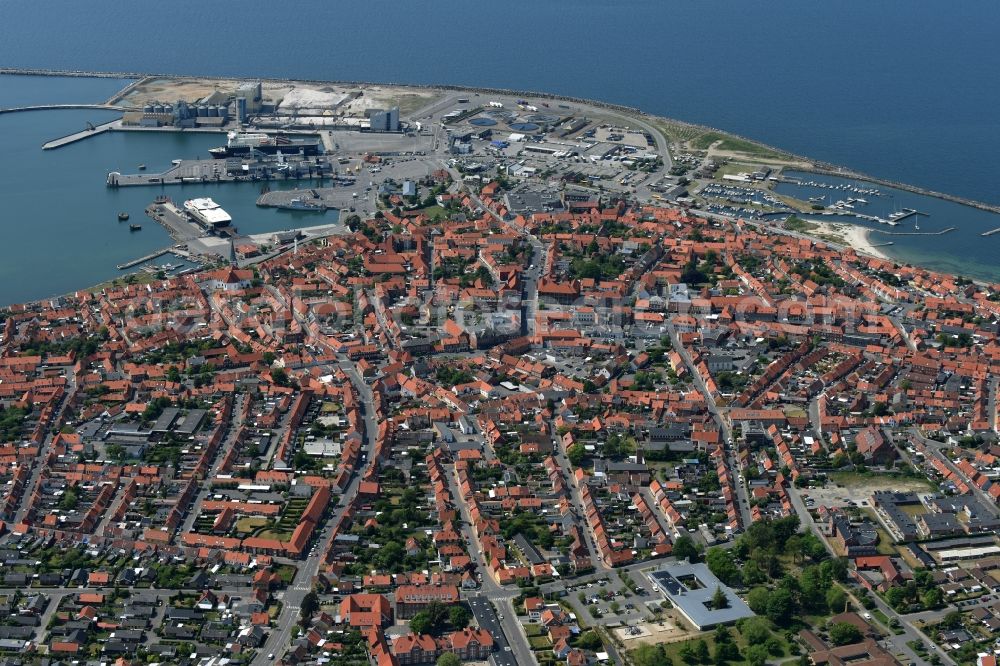 Aerial photograph Ronne - Insel Bornholm - Townscape on the seacoast of Baltic Sea in Ronne - Bornholm Island in Region Hovedstaden, Denmark