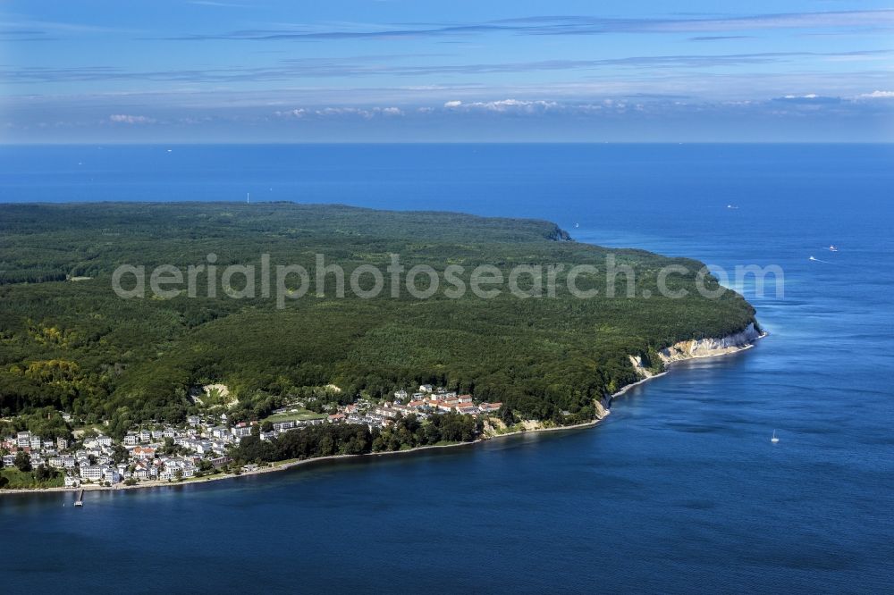 Sassnitz from above - Townscape on the seacoast of Baltic SeaSassnitz in the state Mecklenburg - Western Pomerania