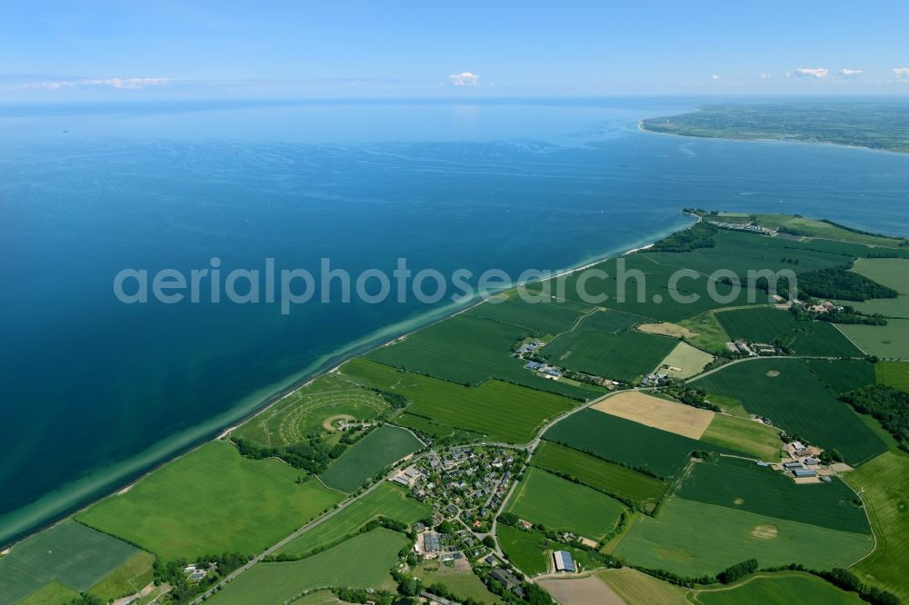 Aerial photograph Stohl - Townscape on the seacoast of Baltic Sea in Stohl in the state Schleswig-Holstein