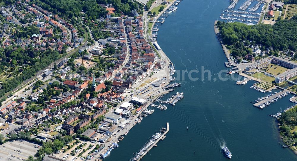 Aerial image Travemünde - Townscape on the seacoast of Baltic Sea in Travemuende in the state Schleswig-Holstein