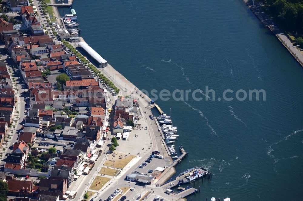 Aerial image Travemünde - Townscape on the seacoast of Baltic Sea in Travemuende in the state Schleswig-Holstein