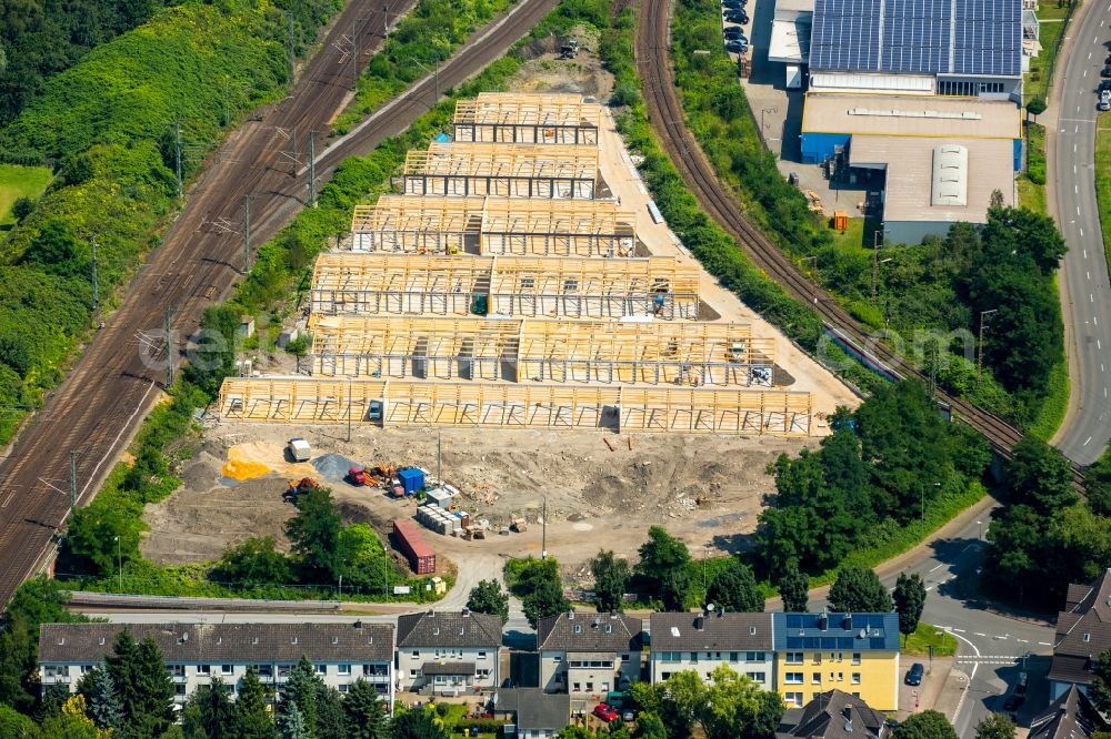 Aerial image Bottrop - Garages - grounds of Mega-Garagenparks GmbH for automobiles in Bottrop in the state of North Rhine-Westphalia