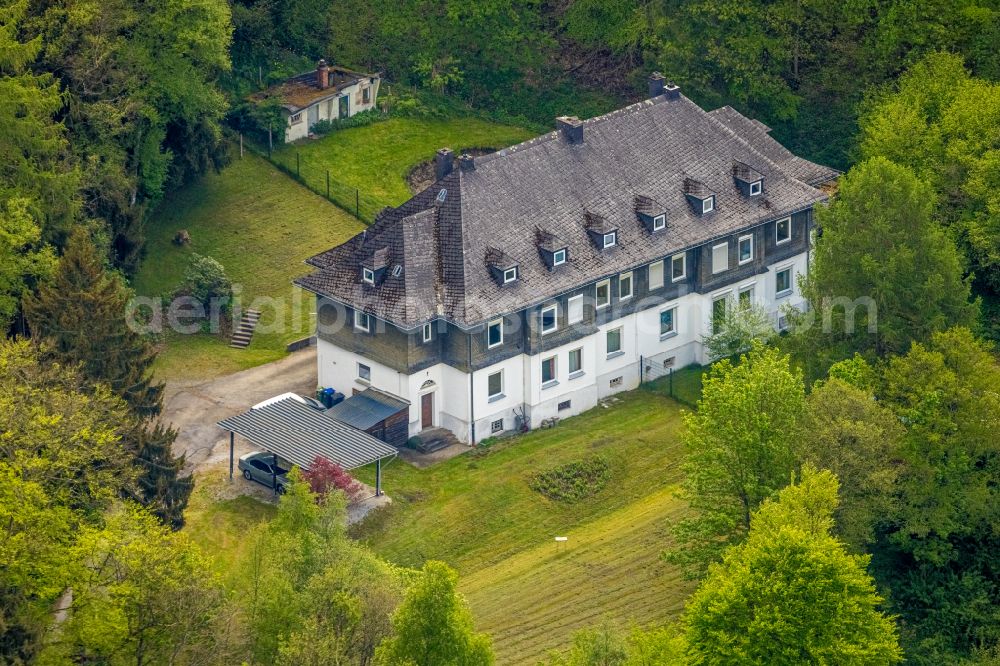 Aerial image Brilon - Building of an apartment building on street Korbacher Strasse in the district Brilon-Wald in Brilon at Sauerland in the state North Rhine-Westphalia, Germany