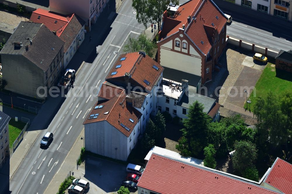 Aerial photograph Bernau - View to an dwelling house in the inner city of Bernau in Brandenburg