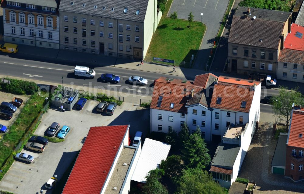 Aerial image Bernau - View to an dwelling house in the inner city of Bernau in Brandenburg