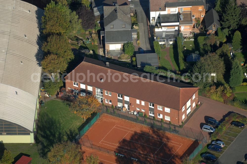 Aerial image Kamen - Mehrfamilien-Wohnhaus am Sportplatz an der Westicker Strasse 39 in 59174 Kamen - ein Projekt der Unternehmensgruppe Markus Gerold.