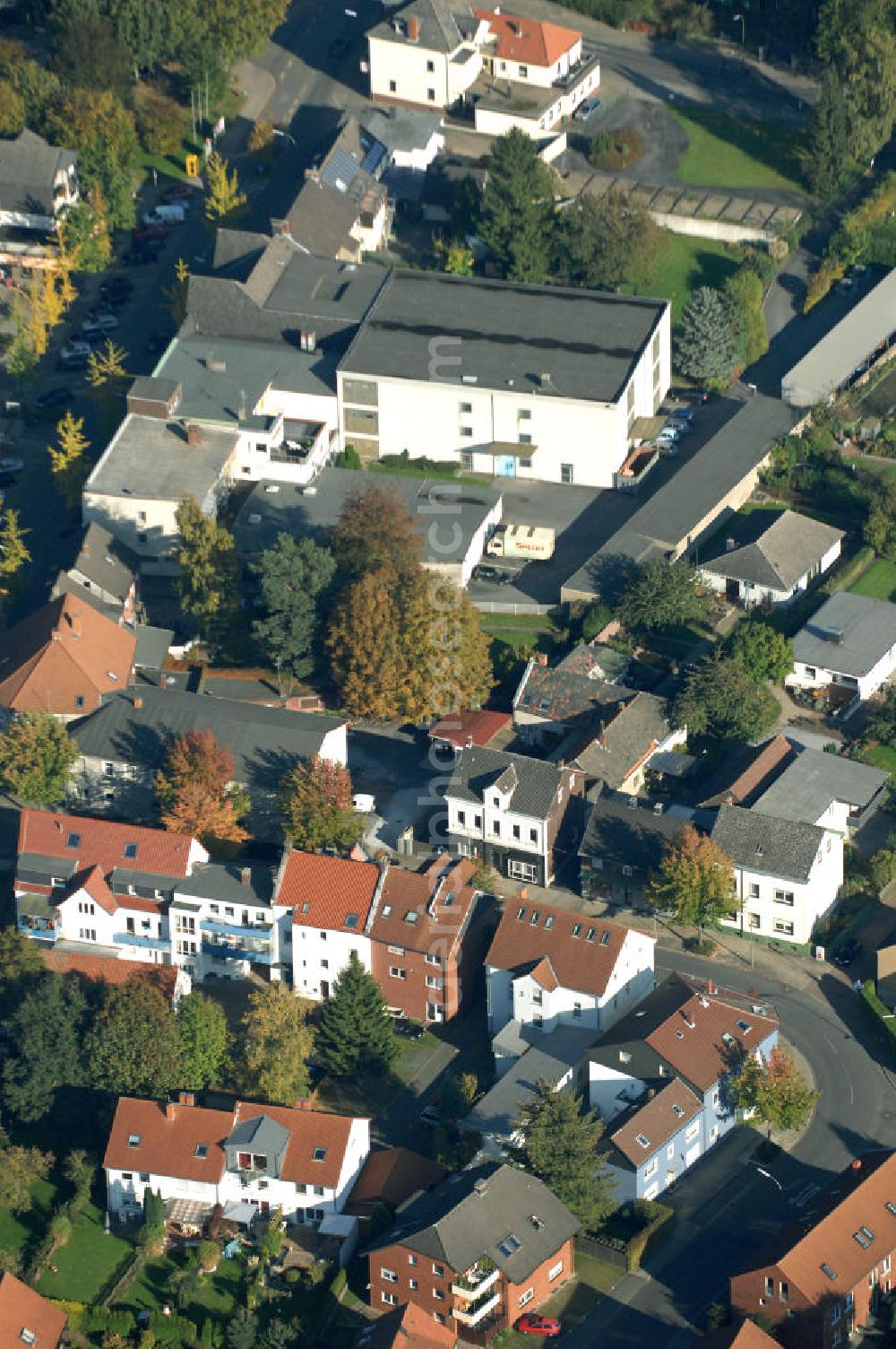 Aerial photograph Kamen - Mehrfamilien-Wohnhäuser an der Mittelstrasse 2a und 4 in 59174 Kamen - ein Projekt der Unternehmensgruppe Markus Gerold.