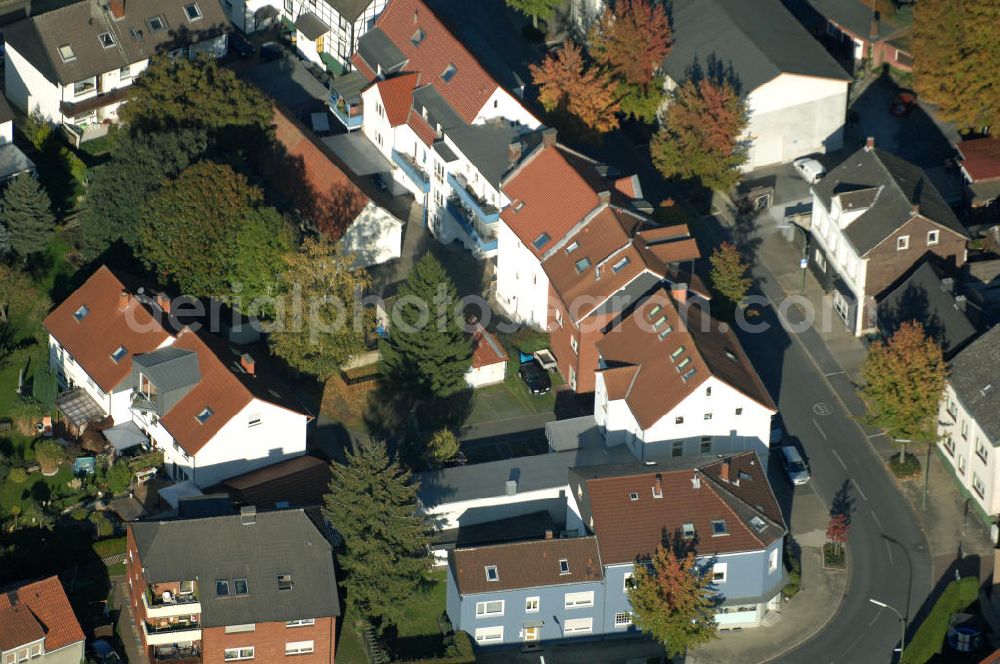 Aerial image Kamen - Mehrfamilien-Wohnhäuser an der Mittelstrasse 2a und 4 in 59174 Kamen - ein Projekt der Unternehmensgruppe Markus Gerold.