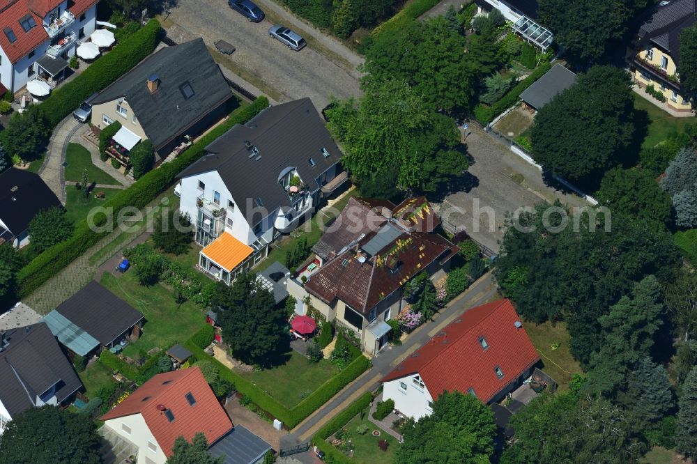 Aerial image Berlin Mahlsdorf - Multi-Family Home and Family House - settlement of Muellerstrasse in Berlin - Mahlsdorf