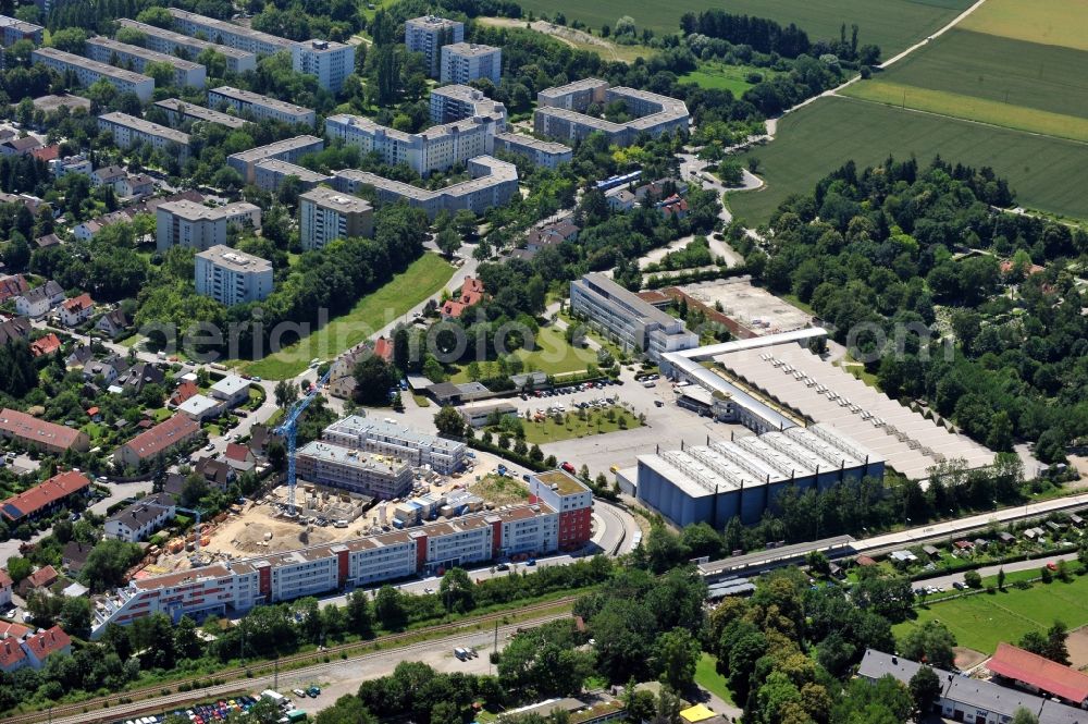 München Aubing from above - Family house newly built on the Colmsdorferstraße in Munich Aubing in Bavaria