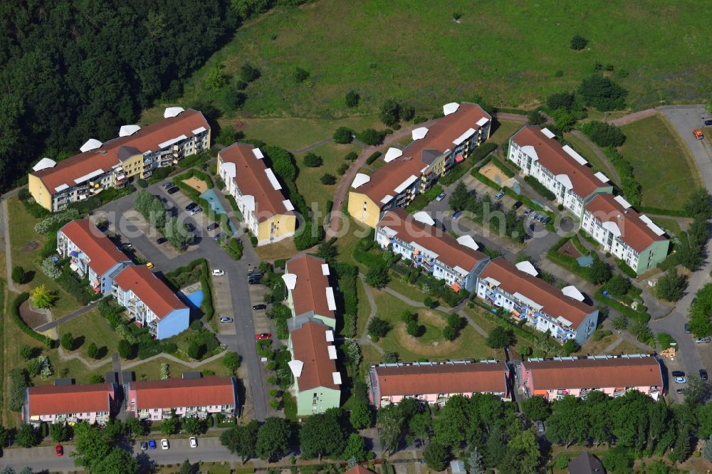 Friedersdorf - Vogelsdorf from above - Multi-family development at the Martin-Luther-Strasse in Friedersdorf - Vogelsdorf in Brandenburg