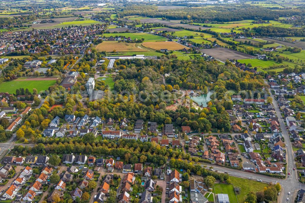 Hamm from above - Apartment building Augenweide for condominiums on Grenzweg - Alter Papelweg in Hamm in the state North Rhine-Westphalia, Germany