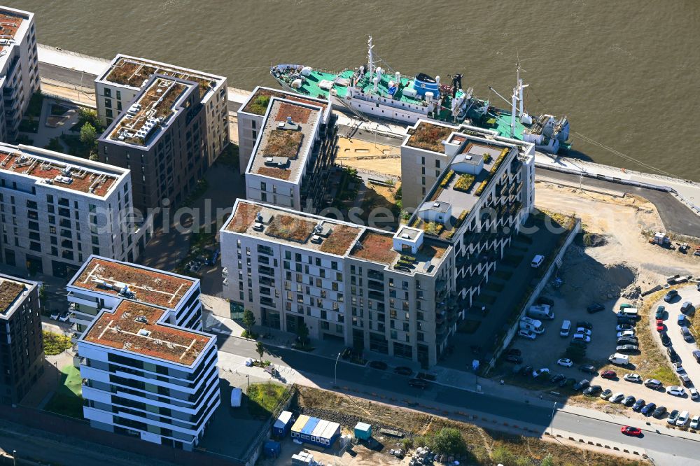 Hamburg from above - Multi-family residential complex on Baakenallee in the district HafenCity in Hamburg, Germany