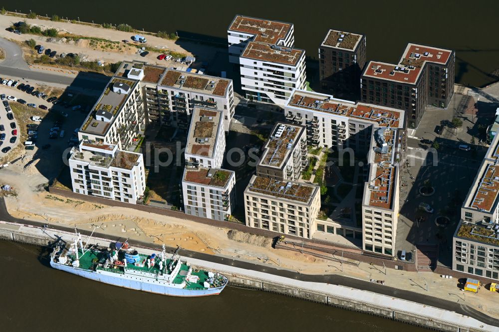 Aerial image Hamburg - Multi-family residential complex on Baakenallee in the district HafenCity in Hamburg, Germany