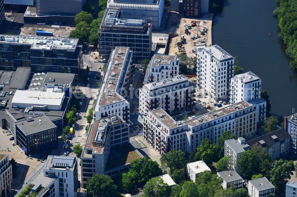 Aerial photograph Berlin - Multi-family residential complex No.1 Charlottenburg on Wegelystrasse zum Spree- Ufer in the district Charlottenburg in Berlin, Germany