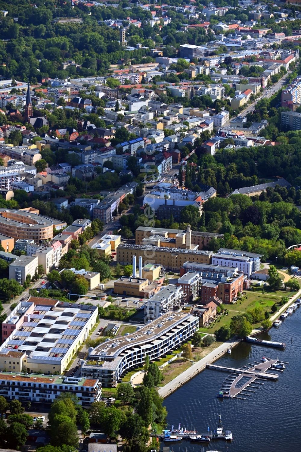 Aerial photograph Potsdam - Multi-family residential complex Havelwelle on Zeppelinstrasse in the district Westliche Vorstadt in Potsdam in the state Brandenburg, Germany