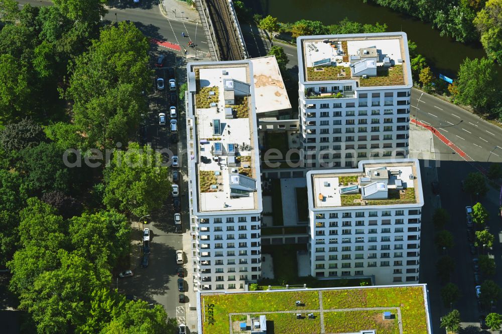 Berlin from above - Construction site to build a new multi-family residential complex HIGH PARK der Zabel Property AG and gsp Staedtebau GmbH in Berlin