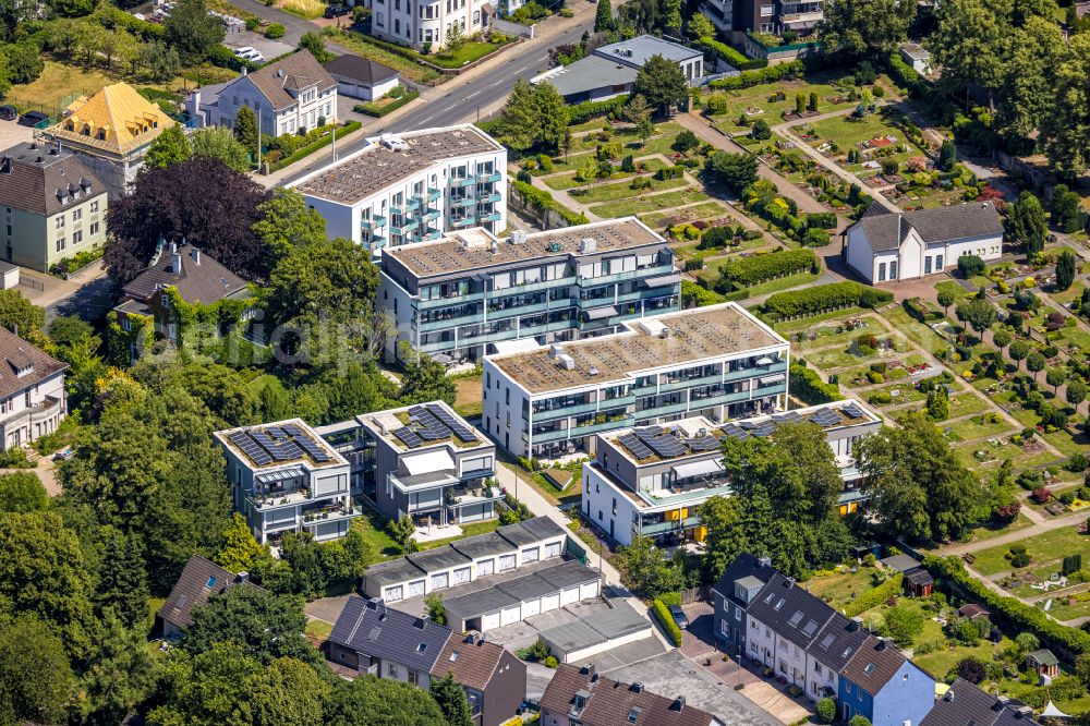 Aerial image Hattingen - Multi-family residential complex Hoerstken's Gaerten on Bredenscheider Strasse on street Bredenscheider Strasse in Hattingen in the state North Rhine-Westphalia, Germany