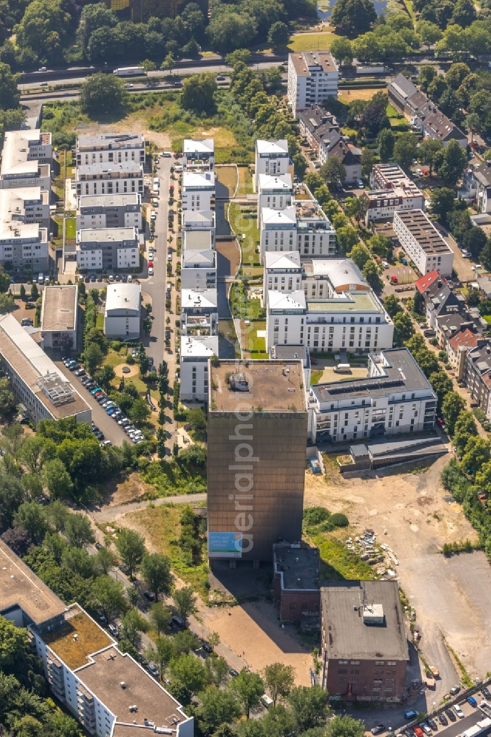 Dortmund from above - Construction site to build a new multi-family residential complex Maerkische Strasse - Benno-Jacob-Strasse - Kronenstrasse in Dortmund in the state North Rhine-Westphalia, Germany