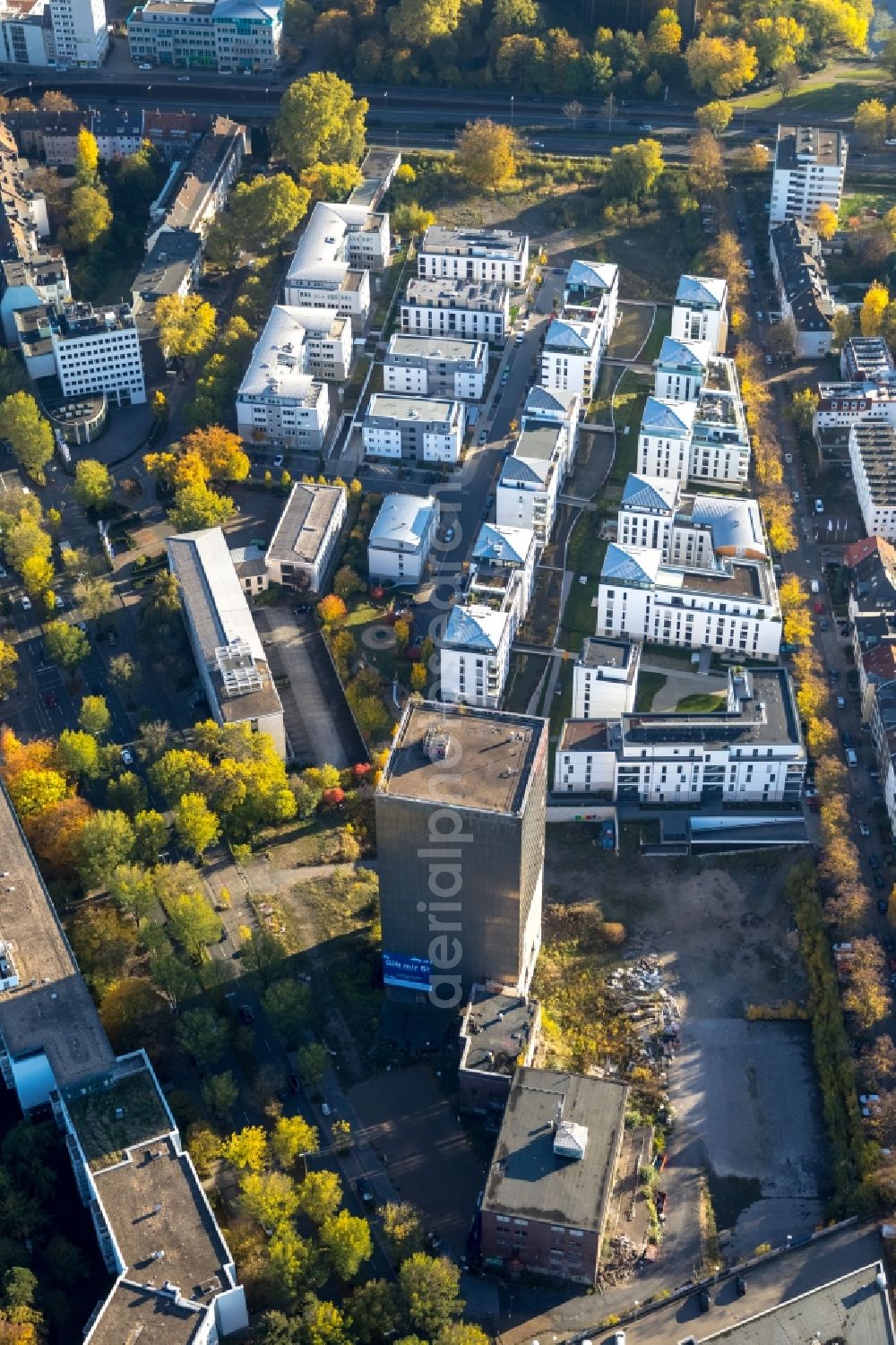 Dortmund from above - Construction site to build a new multi-family residential complex Maerkische Strasse - Benno-Jacob-Strasse - Kronenstrasse in Dortmund in the state North Rhine-Westphalia, Germany