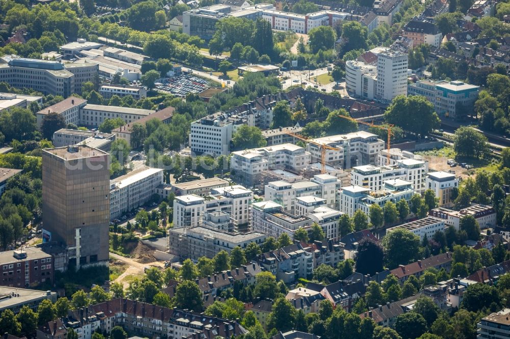 Dortmund from above - Construction site to build a new multi-family residential complex Maerkische Strasse - Benno-Jacob-Strasse - Kronenstrasse in Dortmund in the state North Rhine-Westphalia, Germany