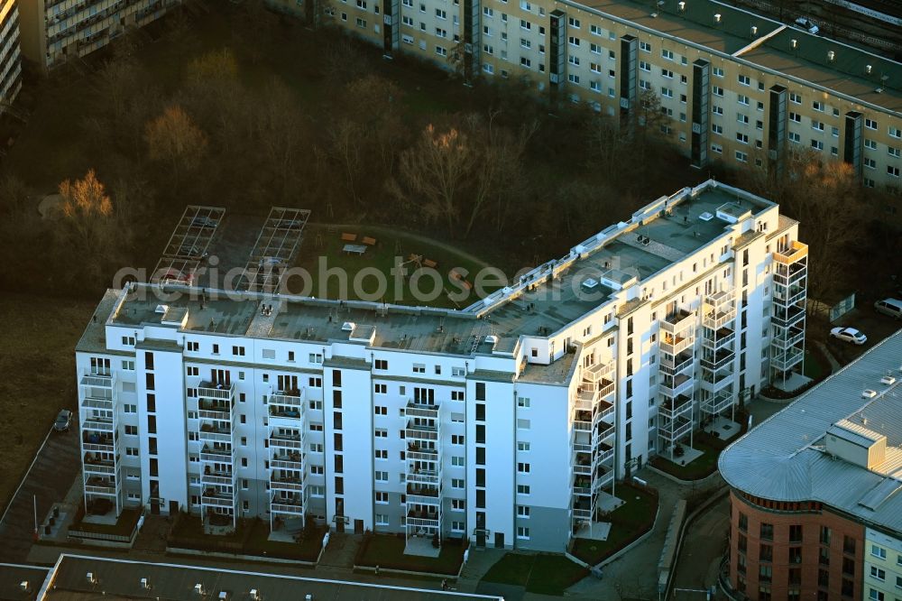 Aerial photograph Berlin - New multi-family residential complex Martin-Riesenburger-Strasse in the district Hellersdorf in Berlin, Germany