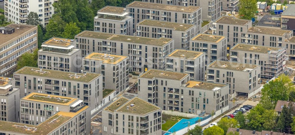 Aerial image Essen - New multi-family residential complex Parc Dunant on Henri-Dunant-Strasse in the district Ruettenscheid in Essen at Ruhrgebiet in the state North Rhine-Westphalia, Germany