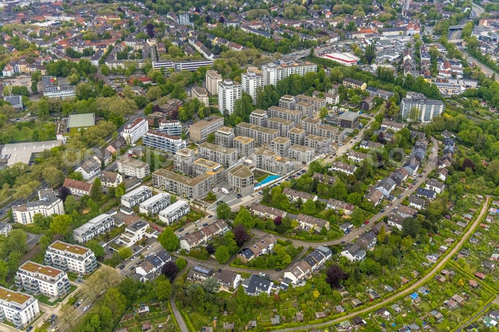 Aerial image Essen - New multi-family residential complex Parc Dunant on Henri-Dunant-Strasse in the district Ruettenscheid in Essen at Ruhrgebiet in the state North Rhine-Westphalia, Germany