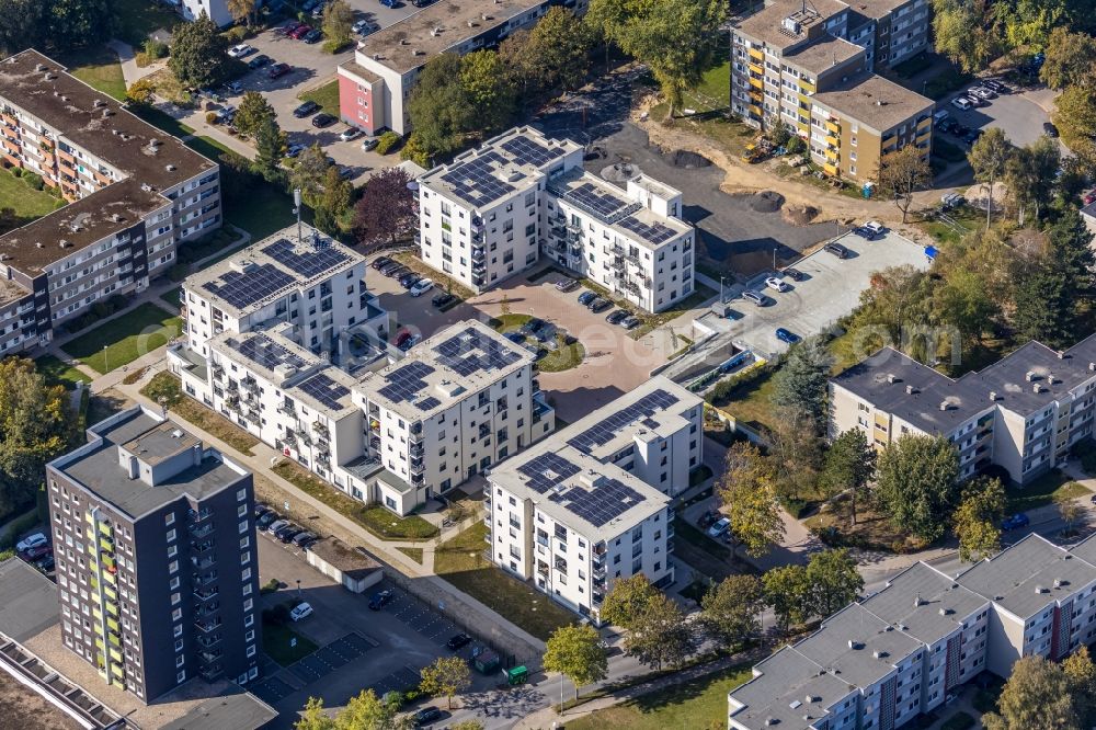 Aerial image Unna - New multi-family residential complex Parkquartier Koenigsborn on Potsdamer Strasse in the district Koenigsborn in Unna in the state North Rhine-Westphalia, Germany