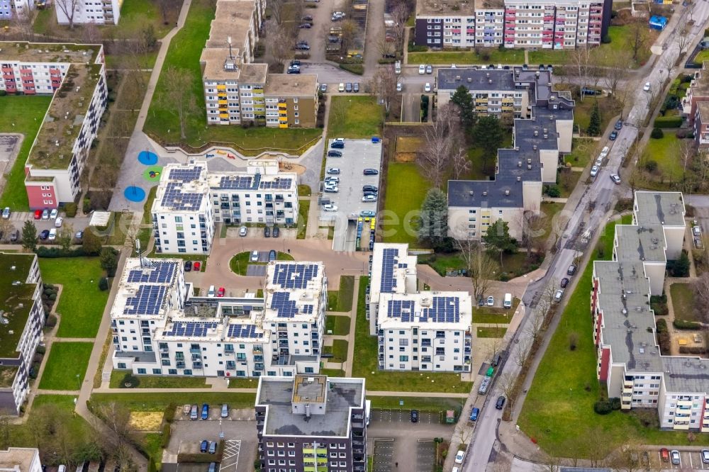 Aerial photograph Unna - New multi-family residential complex Parkquartier Koenigsborn on Potsdamer Strasse in the district Koenigsborn in Unna in the state North Rhine-Westphalia, Germany