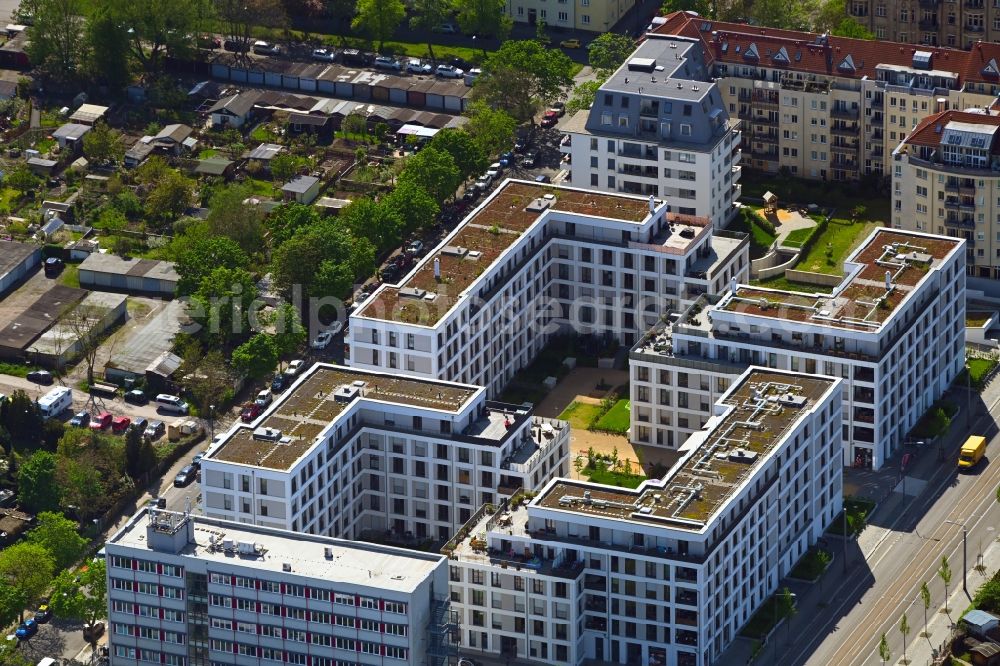 Aerial photograph Dresden - Multi-family residential complex QUARTIER STRIESEN PLUS along the Glashuetter Strasse and Schandauer Strasse in the district Striesen in Dresden in the state Saxony, Germany