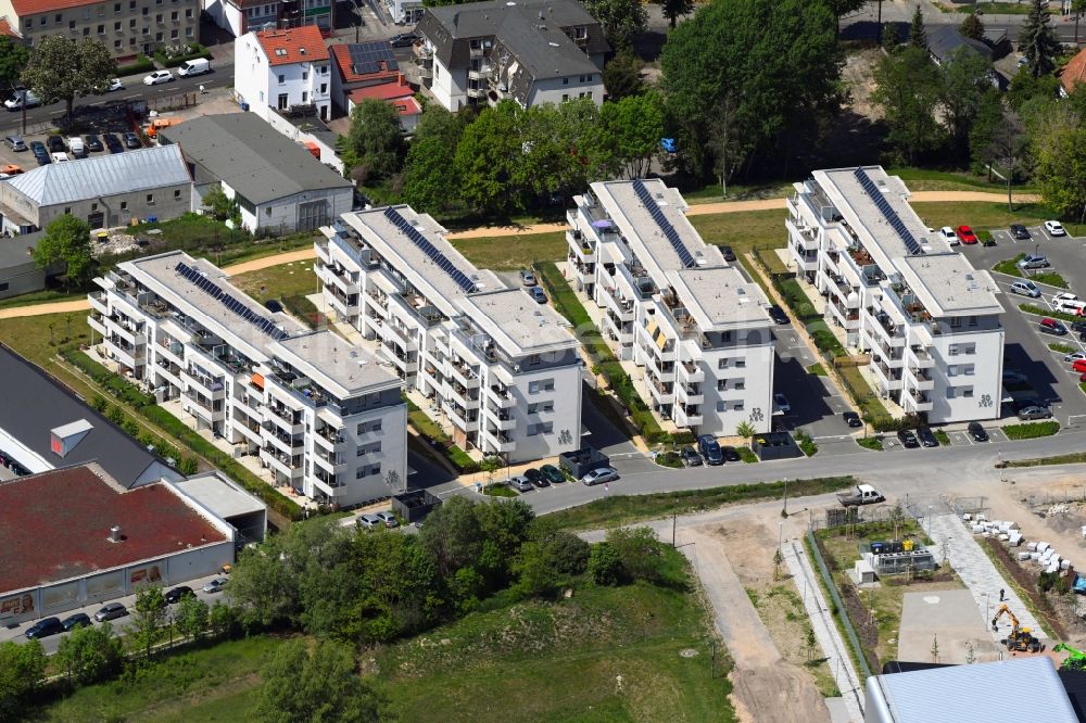 Aerial image Berlin - Construction site to build a new multi-family residential complex An der Schule destrict Mahlsdorf in Berlin