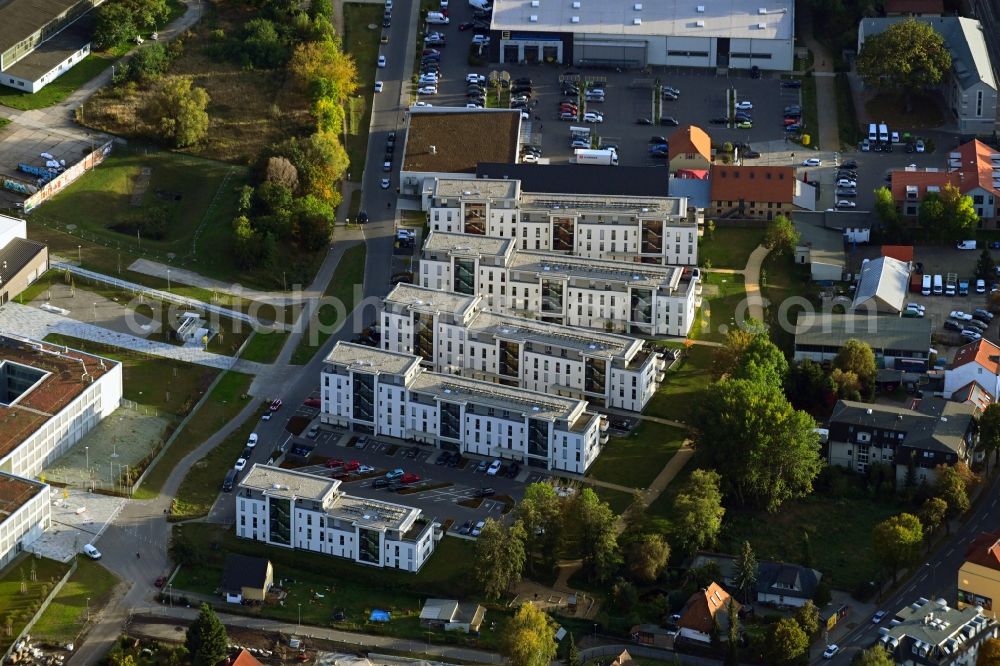 Aerial photograph Berlin - Construction site to build a new multi-family residential complex An der Schule destrict Mahlsdorf in Berlin